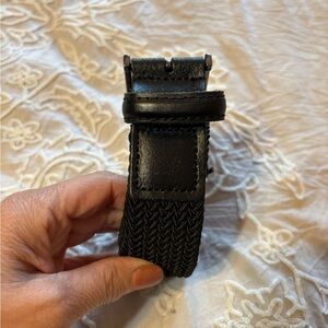 Men's Black Leather Strap Bag